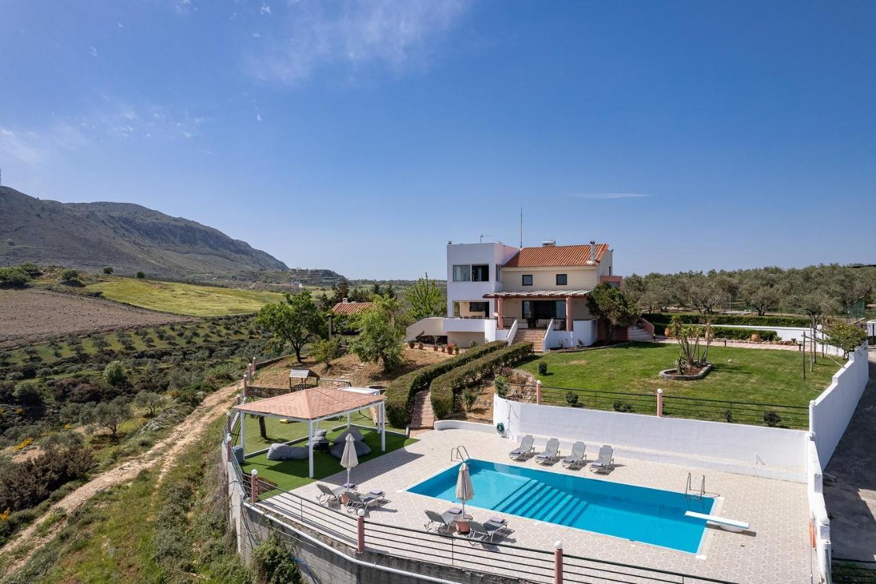 Superb Villa,With Amazing Seaviews & Huge Pool! Σωματάς Εξωτερικό φωτογραφία